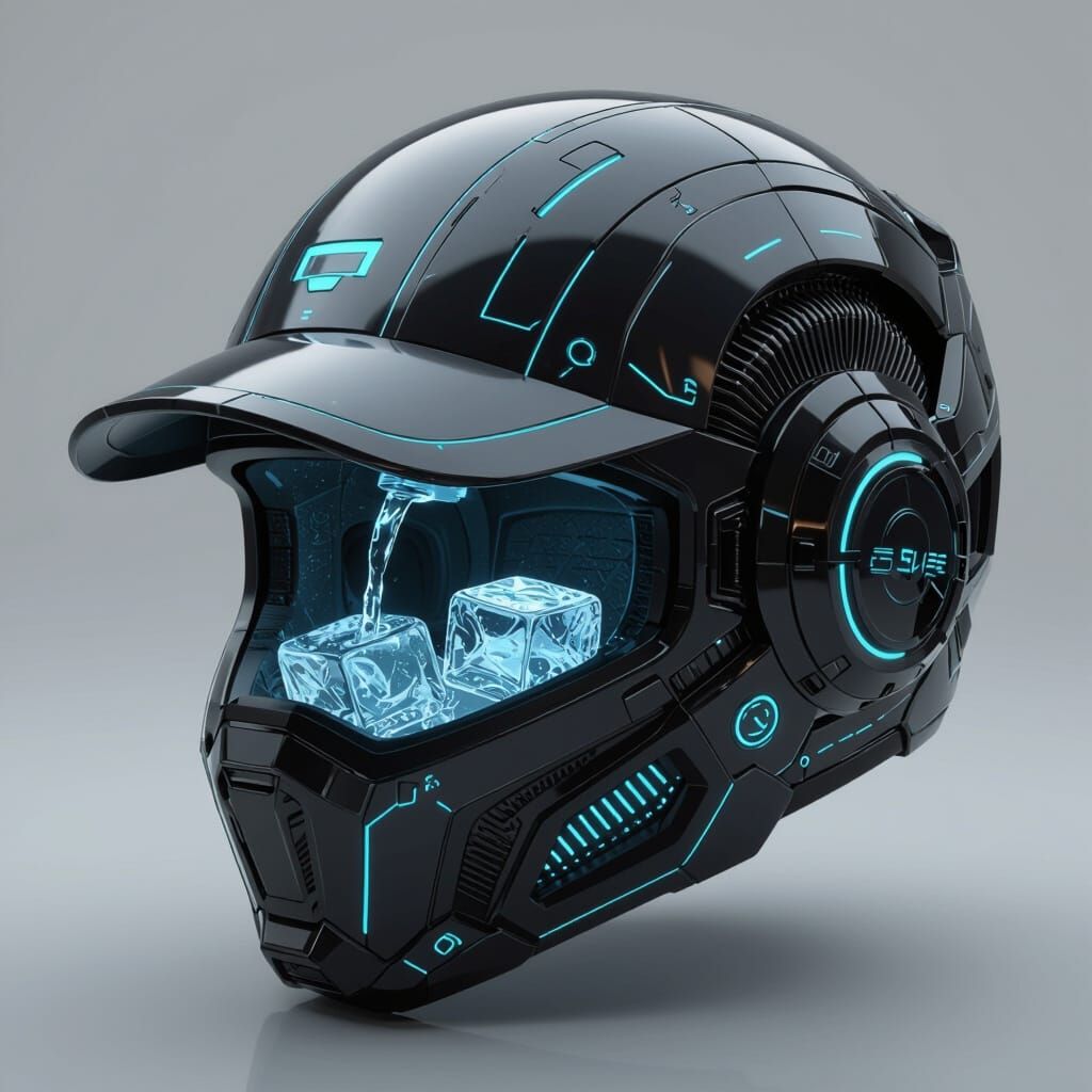 Futuristic Cap with Liquid Dispenser in Sleek Style