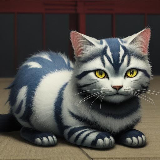 Photorealistic Samurai Cats in Action