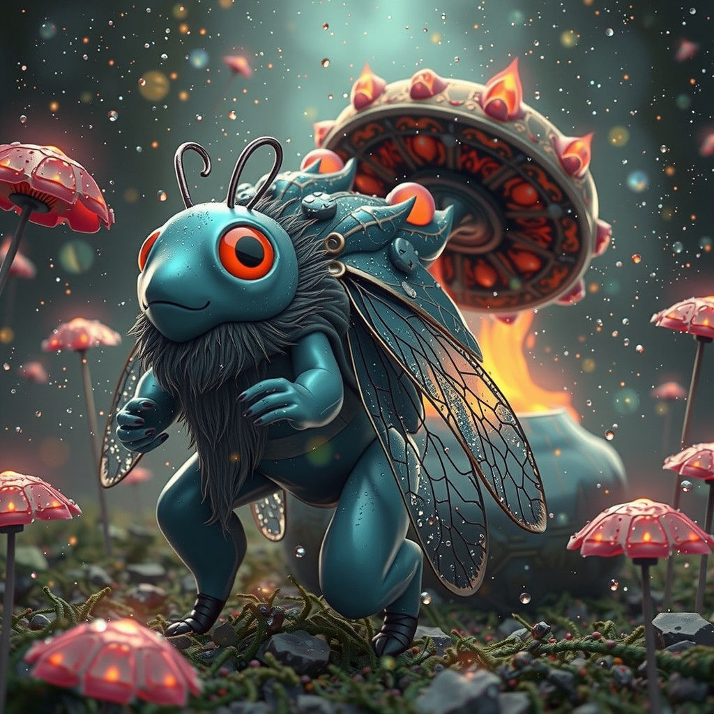 Firefly in Snowglobe: Digital Anime 3D Art