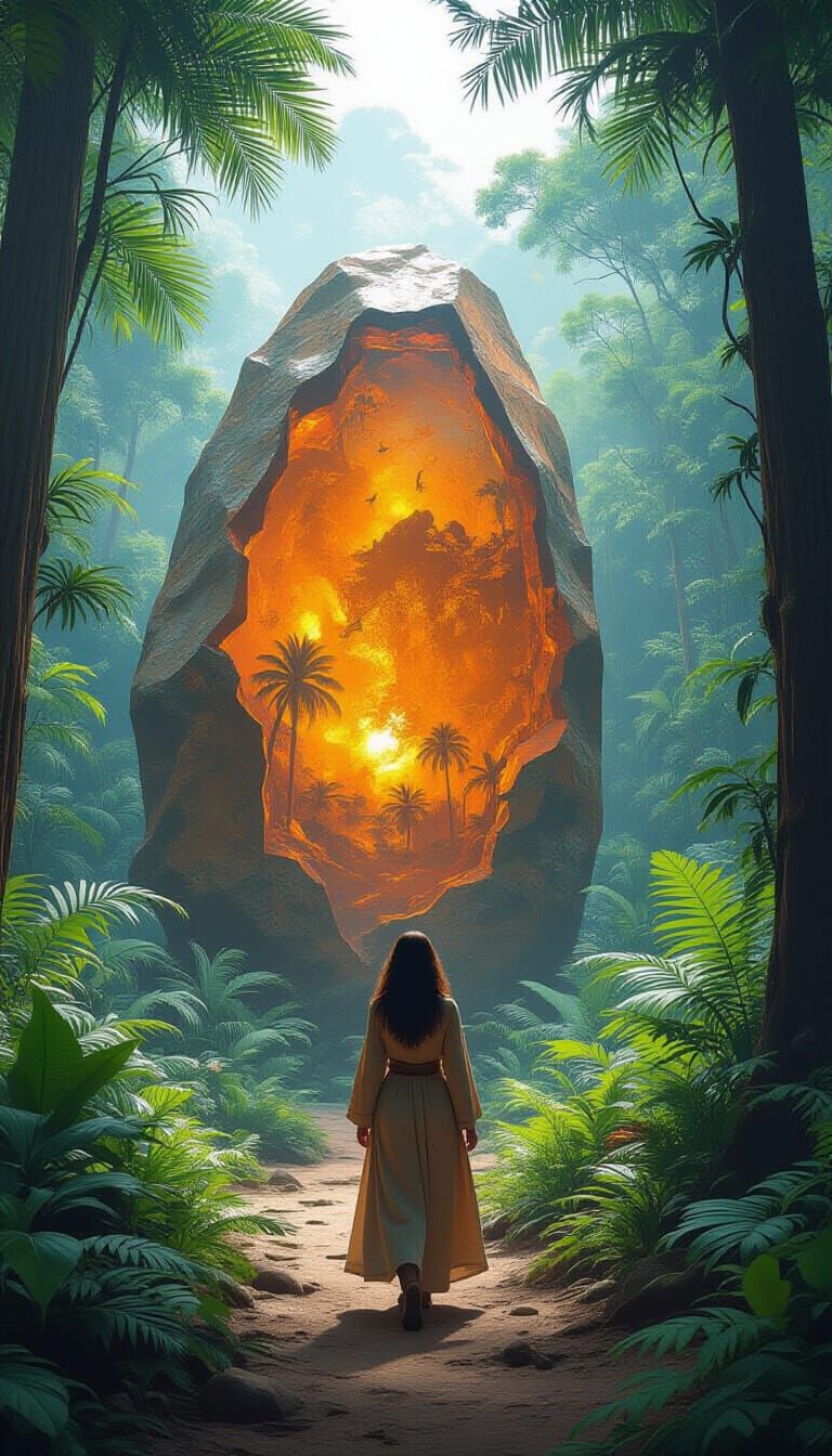 Jurassic World Portal in Painterly Style