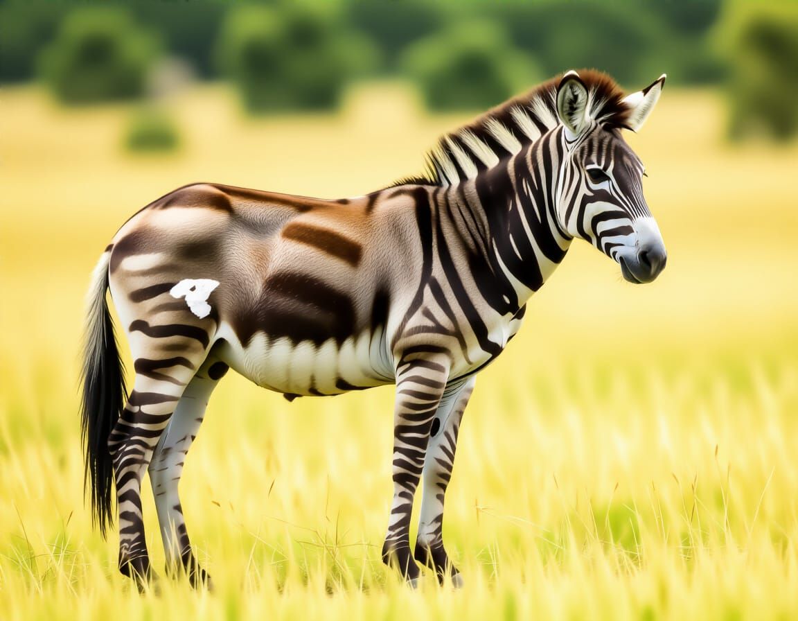 A Donkey in a Detailed Digital Painting