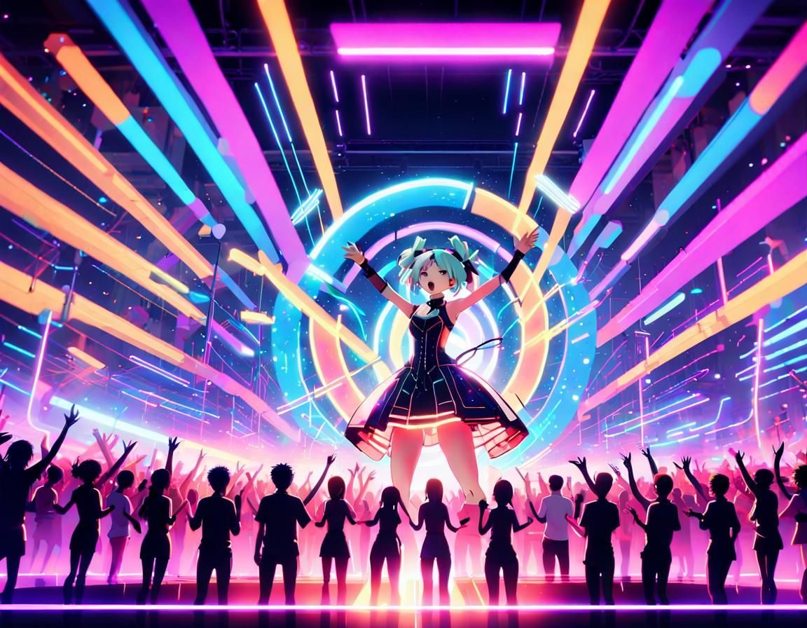 Vocaloid Superstar Shines Bright in Futuristic Concert