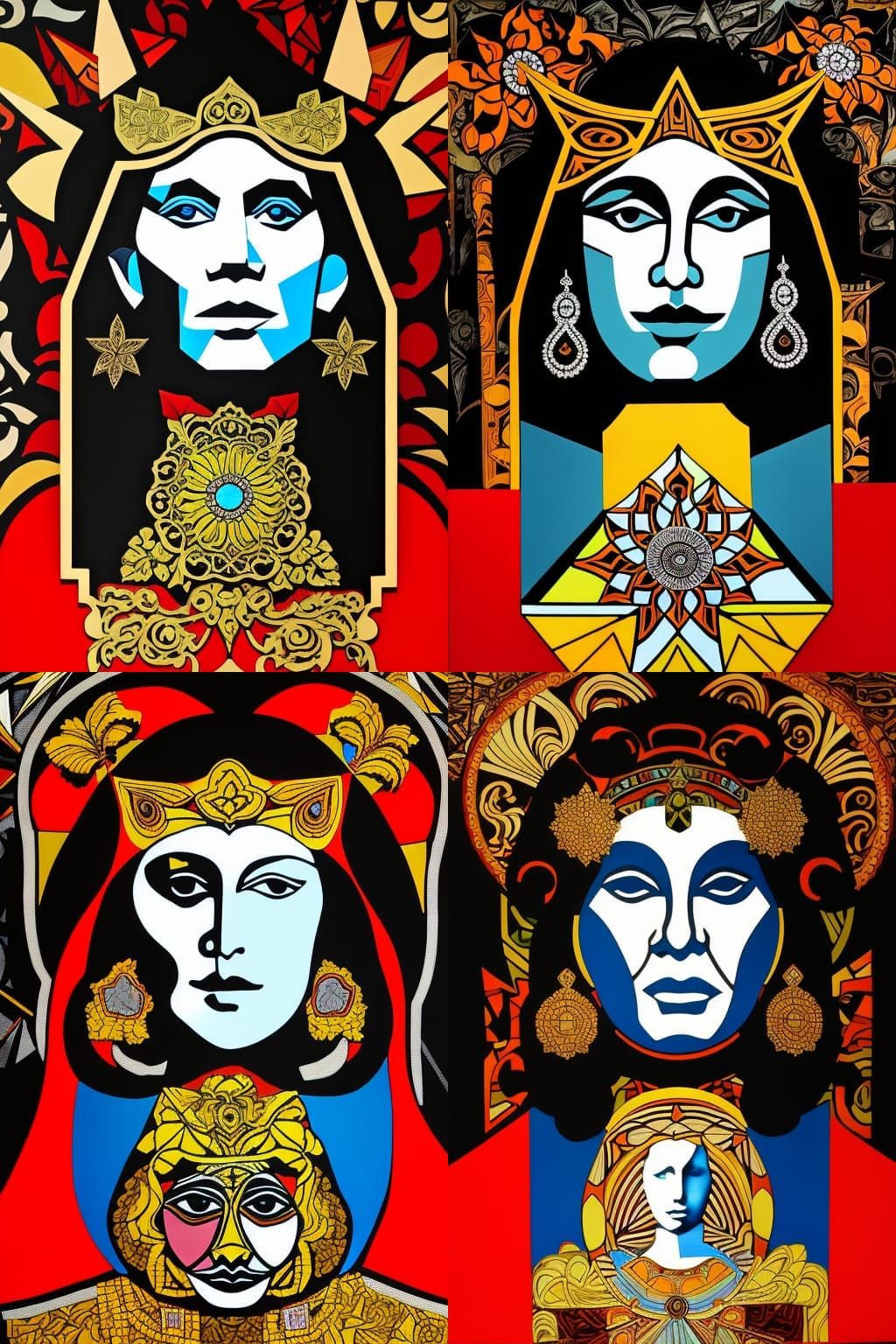 Expressionist Cubist Mosaic in Post-Impressionist Style