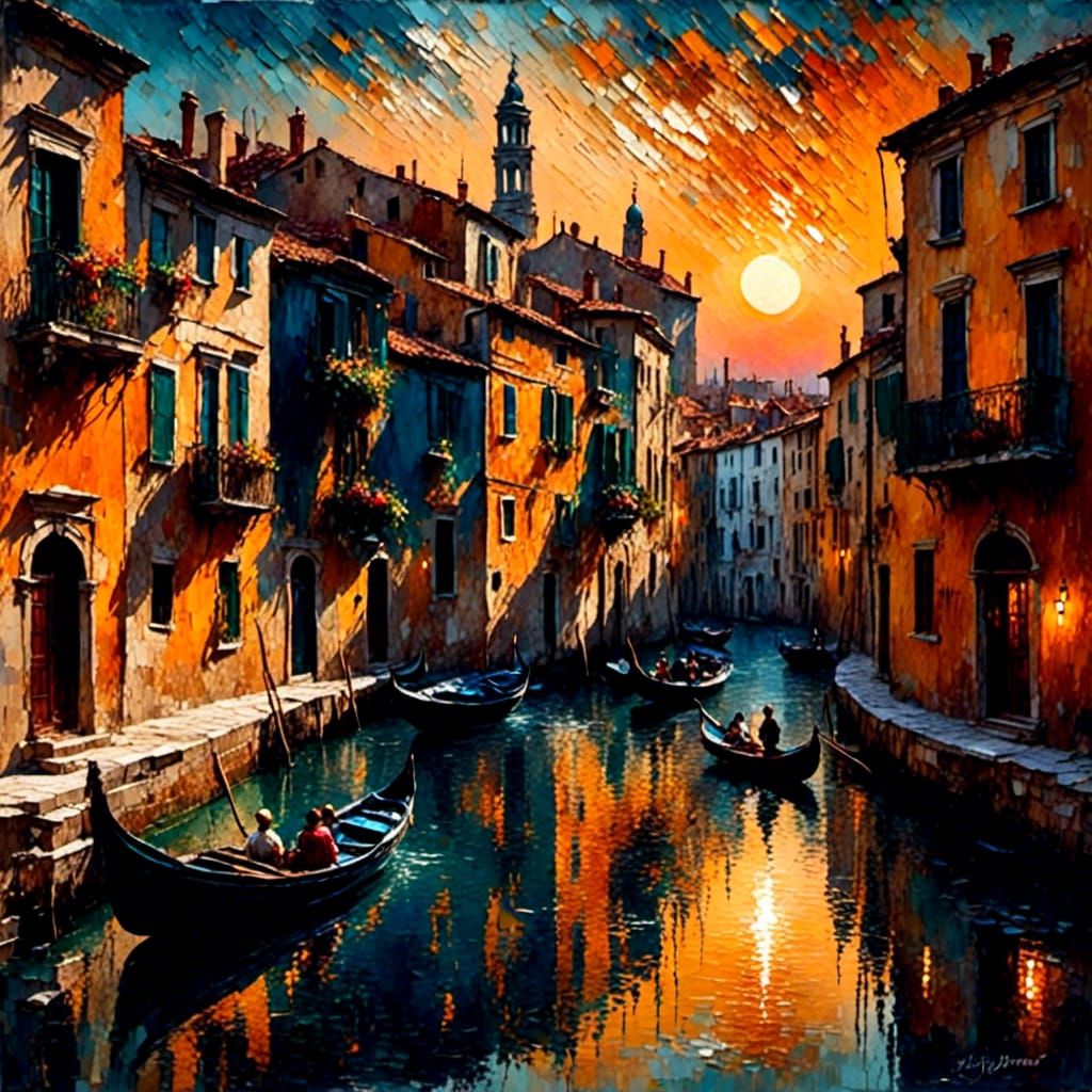 Autumn afternoon--canal