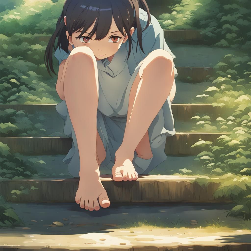 Detailed Anime Girl in Studio Ghibli Style