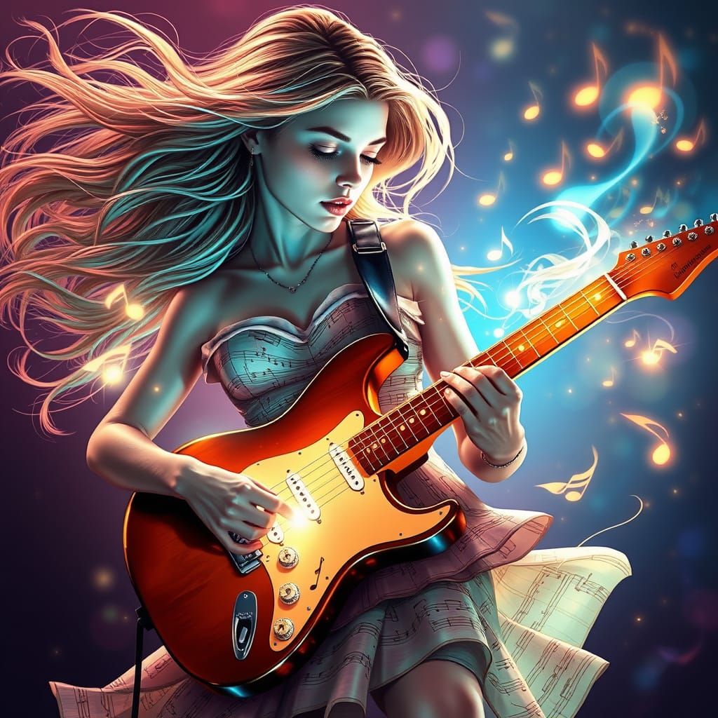 ultrarealistic illustration of a beautiful young woman with ...