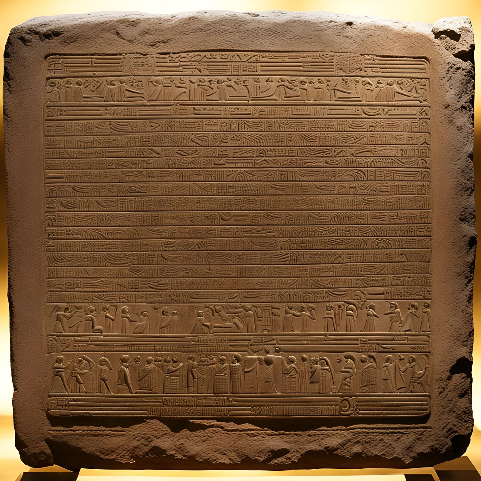 Ancient Egyptian Raphia Decree Stone Stela