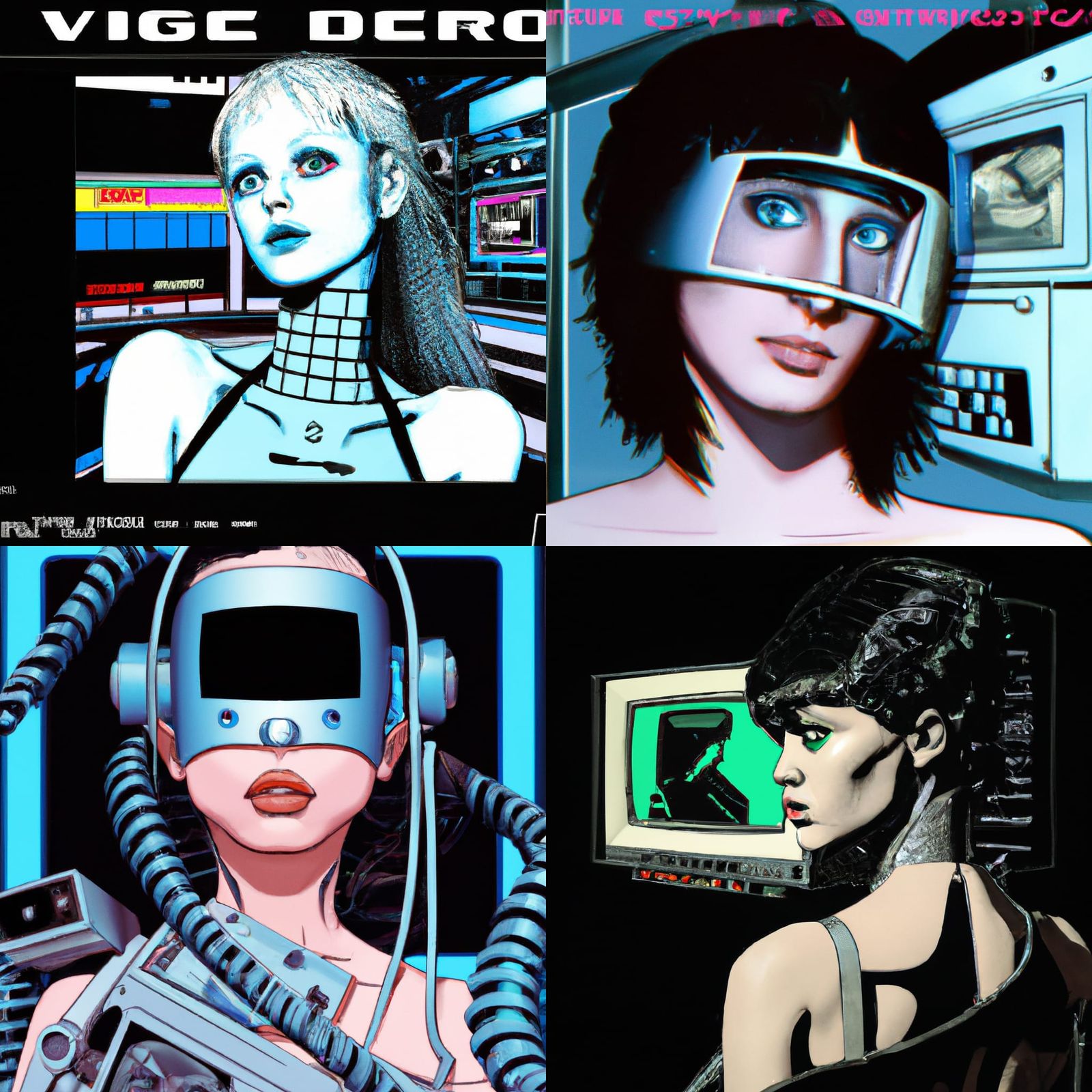 Cyborg Girl in Videodrome Style