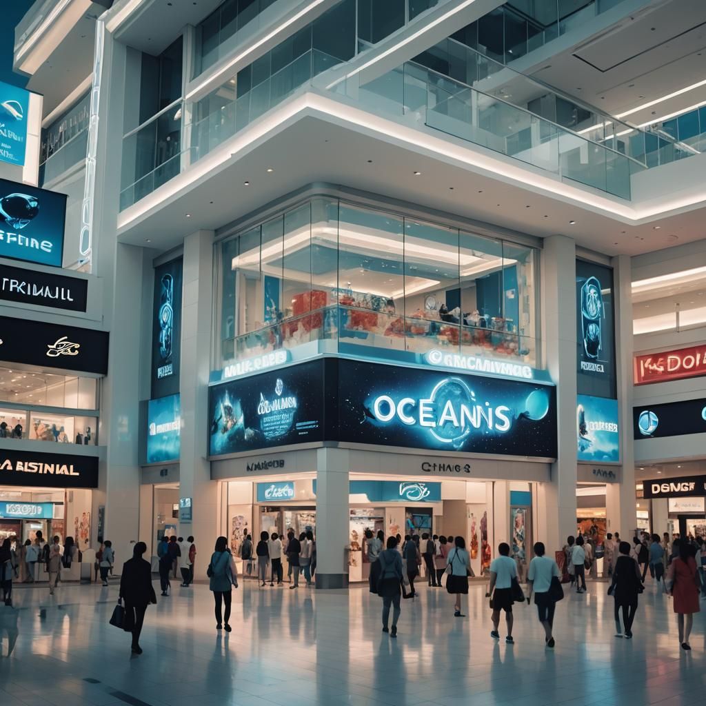 Oceanis Cinema: Futuristic Architecture in Neon Lights