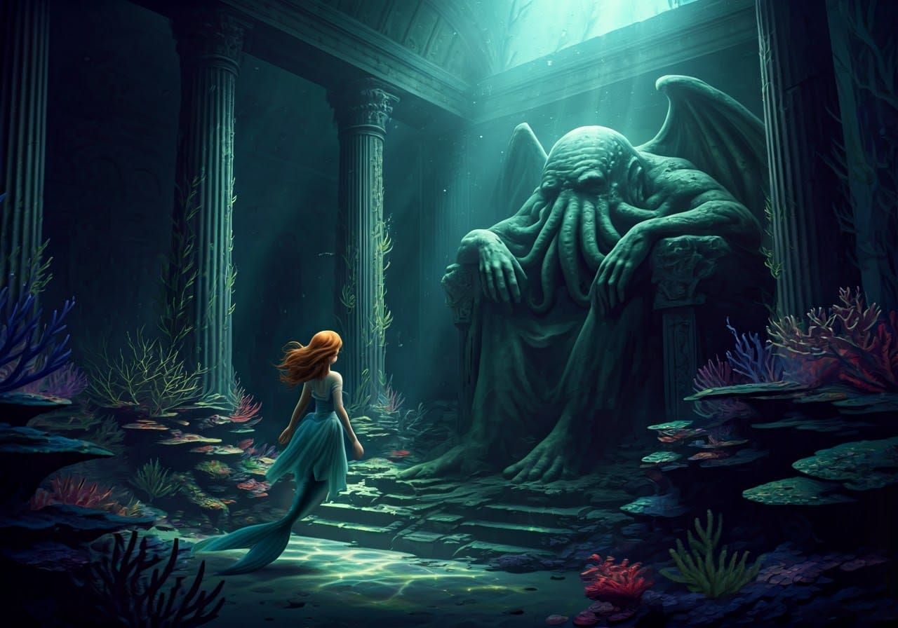 Mermaid's Discovery: Cthulhu in Sunken Ruins