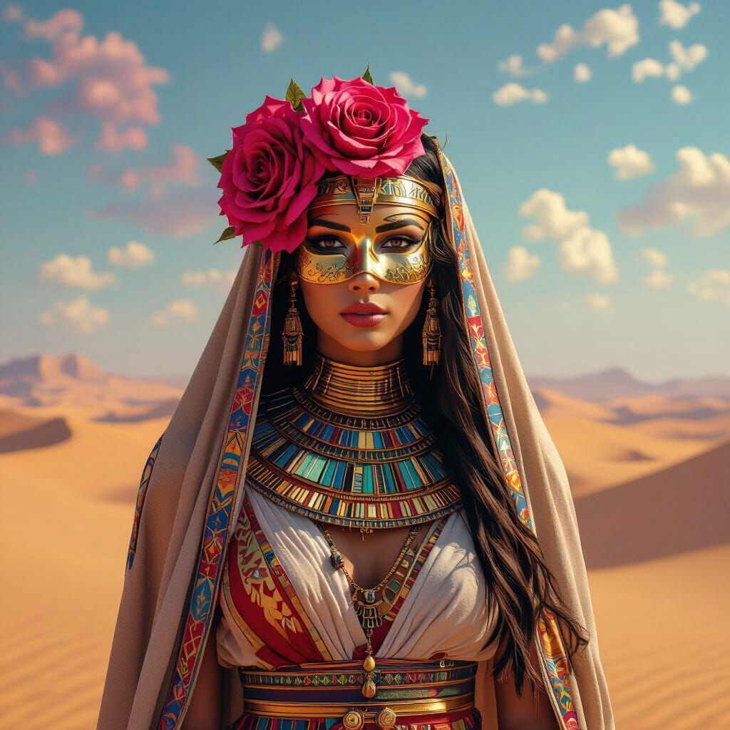 Egyptian Woman in Desert, Ash Thorp and Loish Inspired