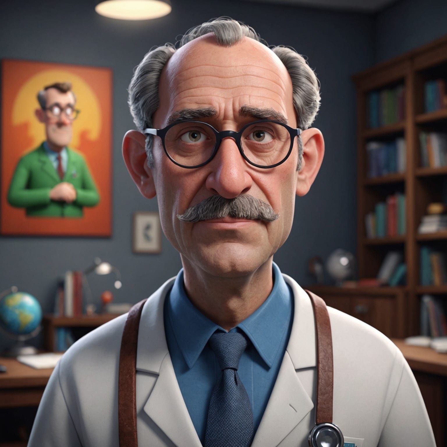 Dr. Viktor Larenz: Psychiatrist in Pixar-style 3D Art