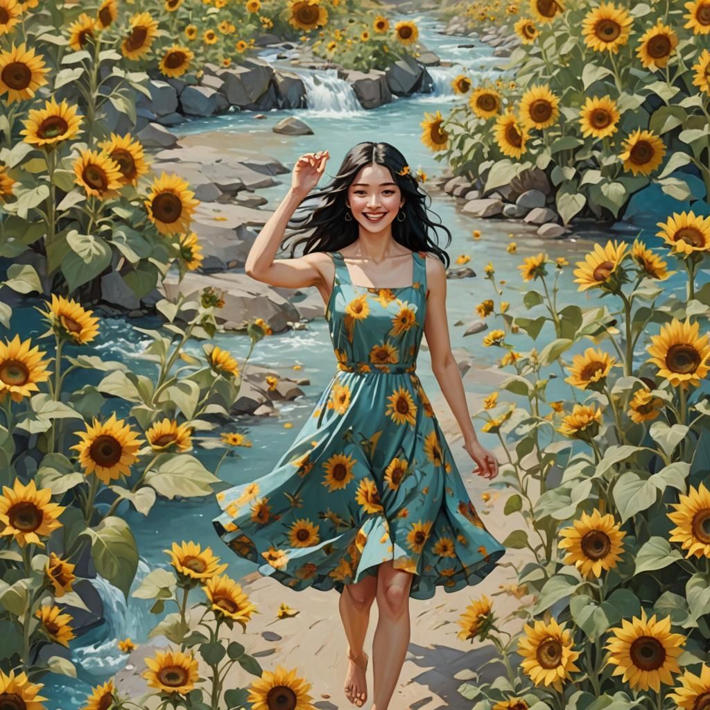 Girl with Camera in Hyperdetailed Art Nouveau Portrait