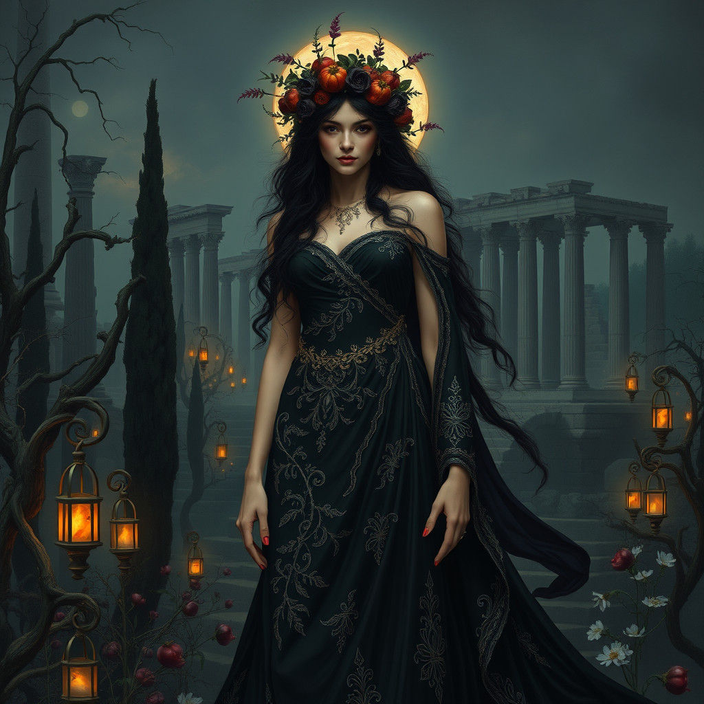 Persephone, Queen of the Underworld: Dark Mysticism Art