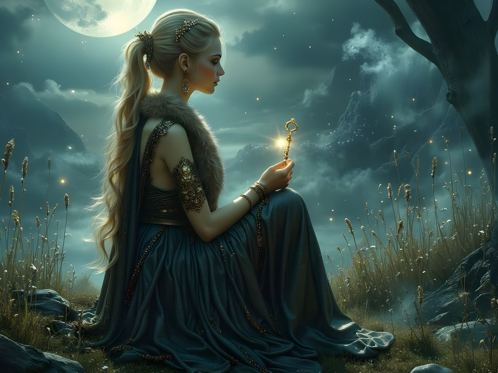 Gothic Norse Goddess Unveils Dark Secrets