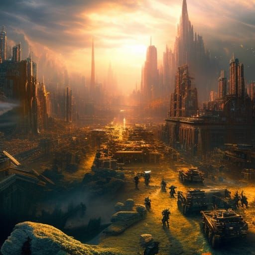 Ornate Matte Painting of the World's End