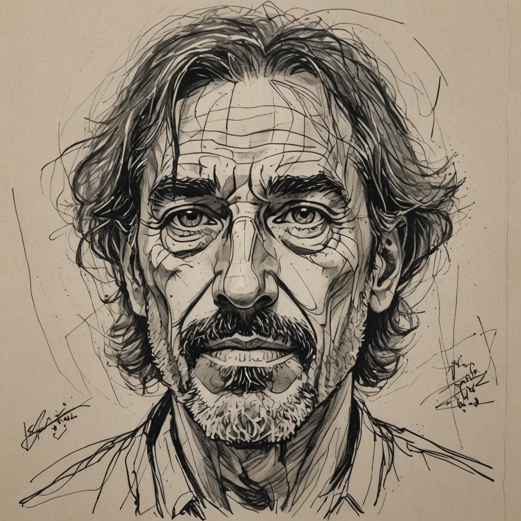 Scribbled Portrait Art