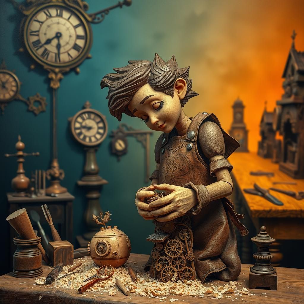 Clock maker Pinocchio