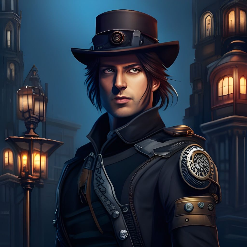 Steampunk Adventurer Portrait in Detailed Matte Painting