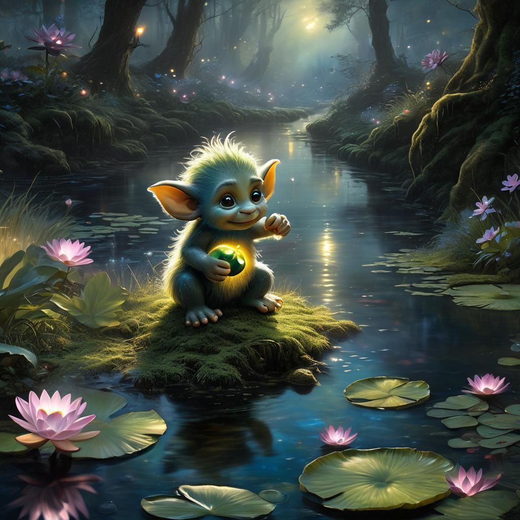 A Troll Baby In The Stream