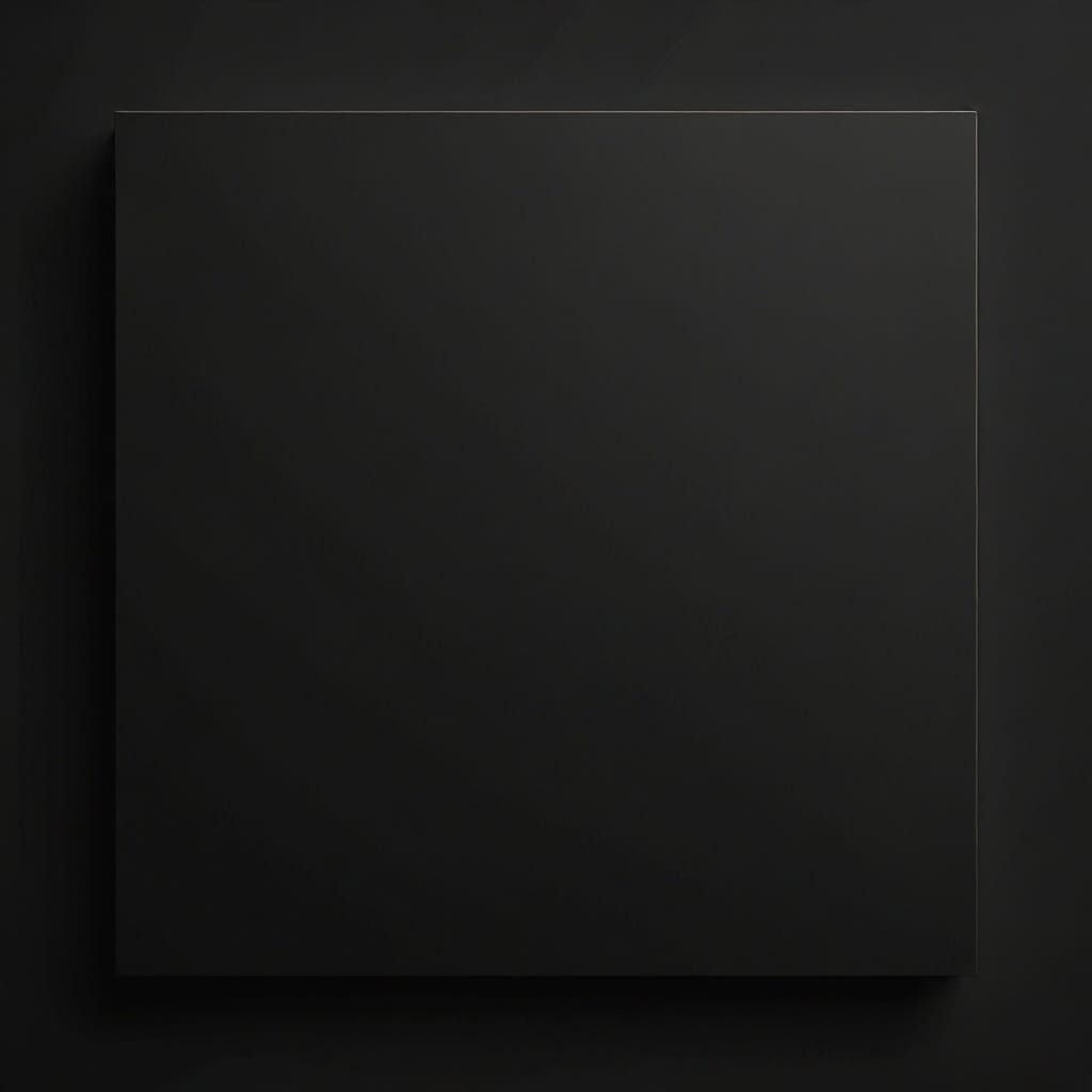 Minimalist Black Square in High Contrast Digital Art