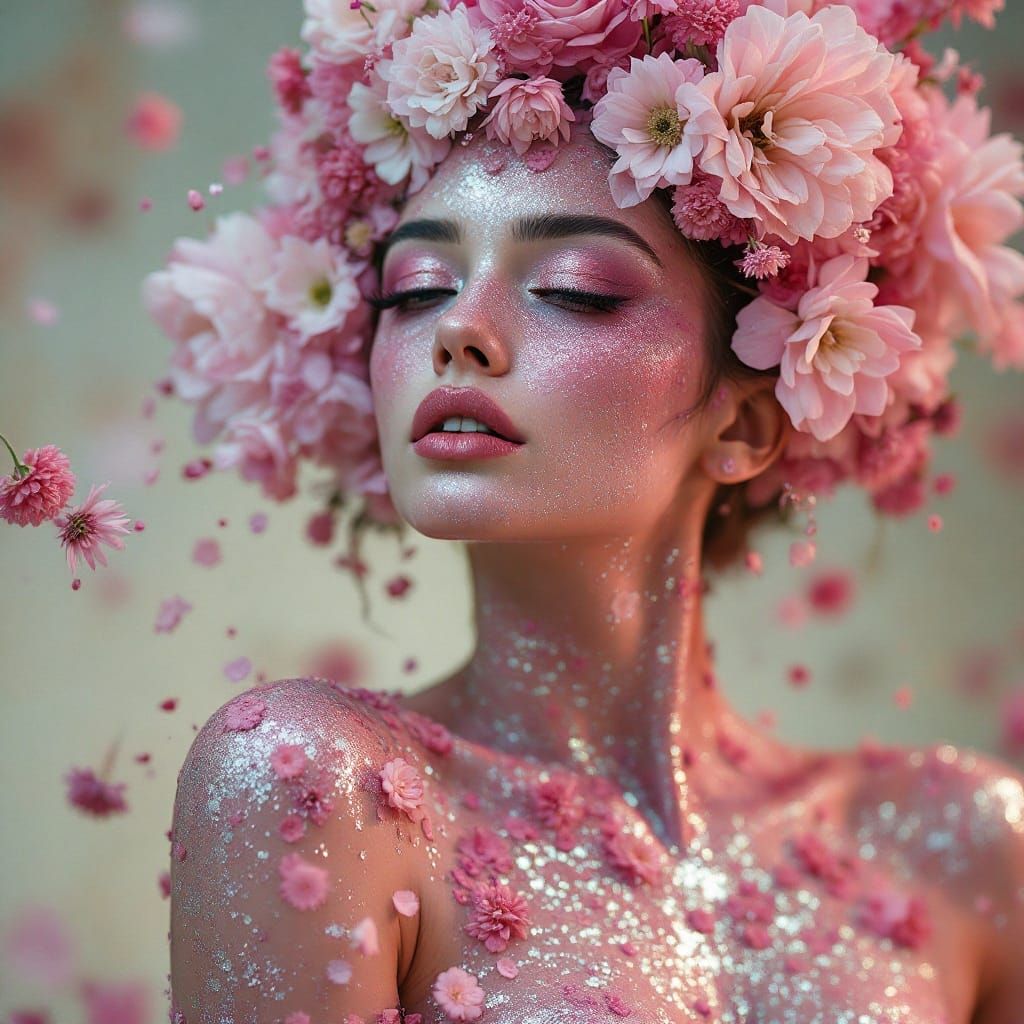 Glittering Goddess in Floral Bloom