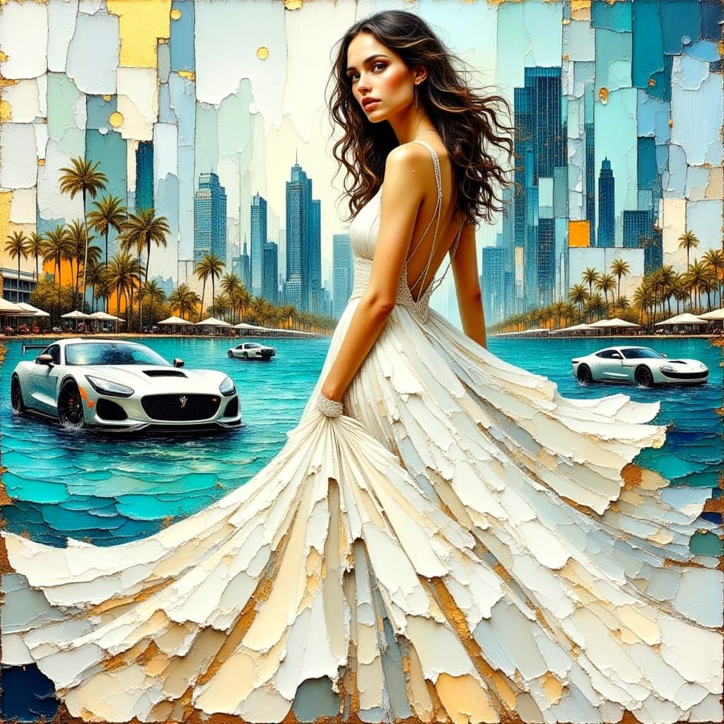 New York State of Mind: Impasto Cityscape with Boho Flair