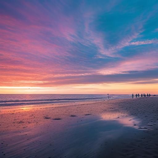 Romantic Sunset at Jurmala Beach, Latvia