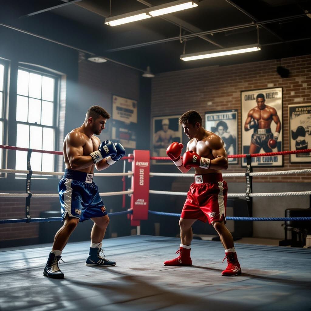 Rocky and Canelo Training in Philadelphia Boxing Gym
