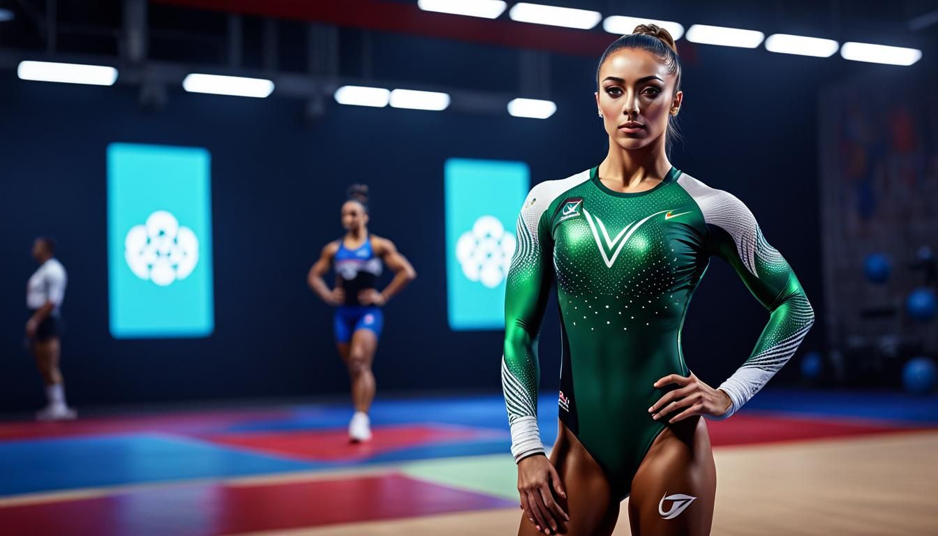 Kaylia Nemour: Hyperrealistic Olympic Gymnast Portrait