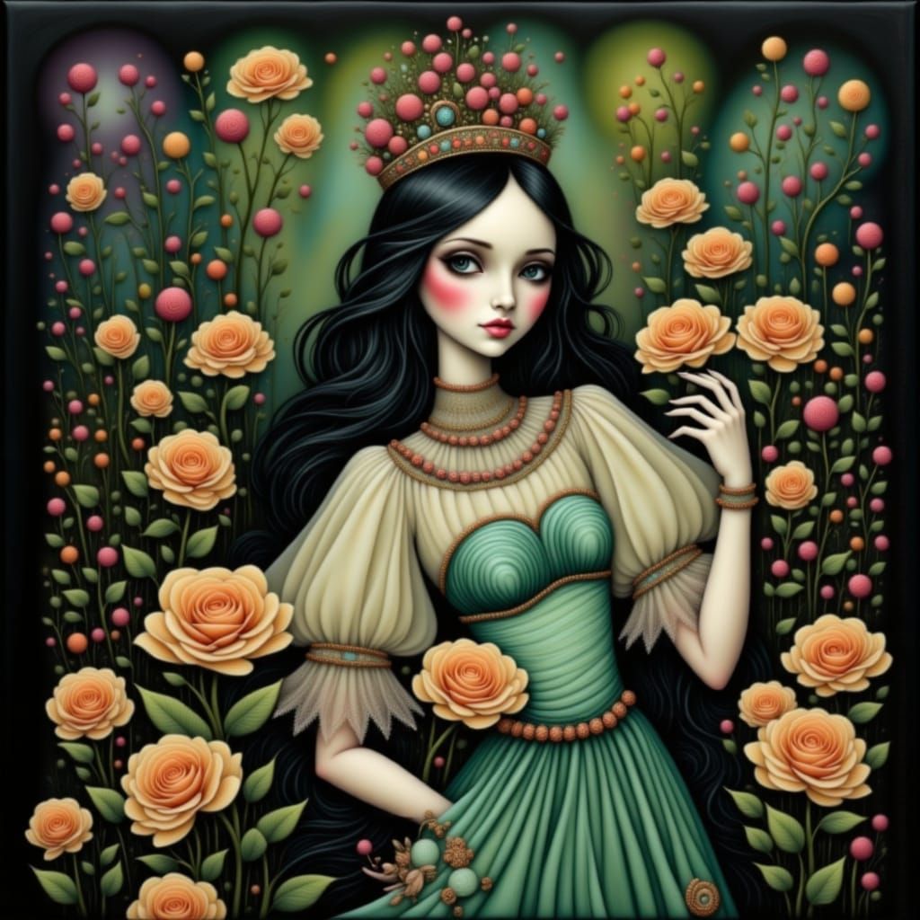 Whimsical Cosmic Love in Dark Magical Bohemian Style