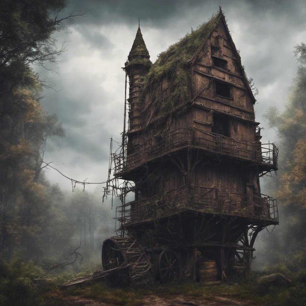 Medieval Tower Restoration: Matte Painting in Forest