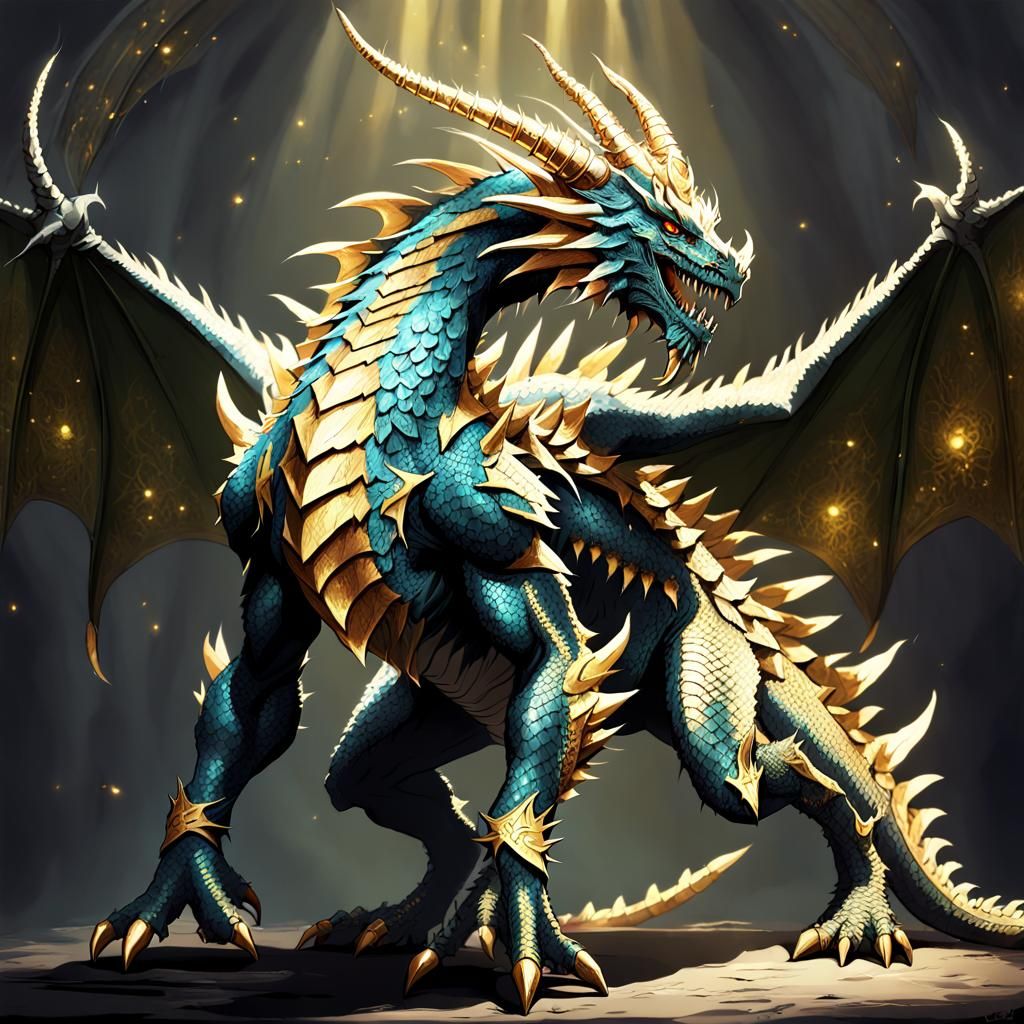 Detailed Elder Dragon Portrait in Anime Style