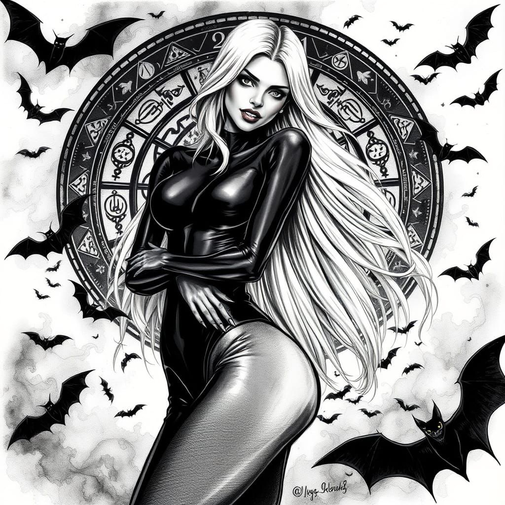 Thai Vampire Goddess in Dark Fantasy Illustration