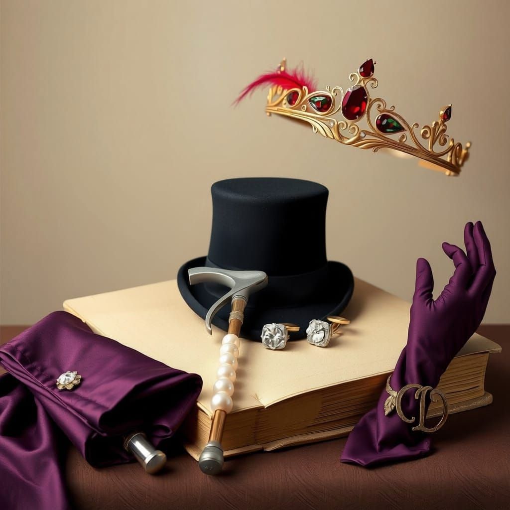 Elegant Gentleman in Opulent Art Nouveau Accoutrements