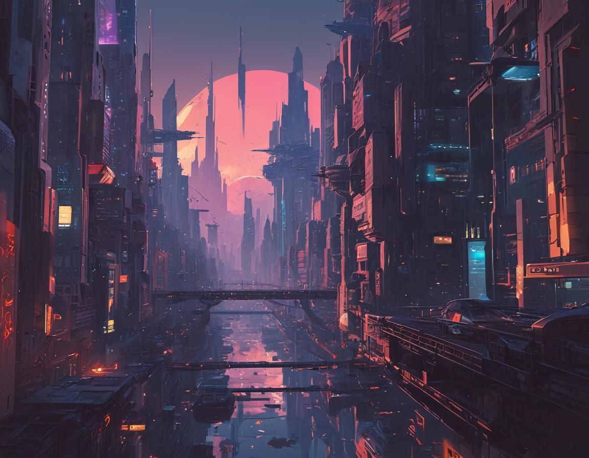 Alien World: Sci-Fi Cityscape Digital Art