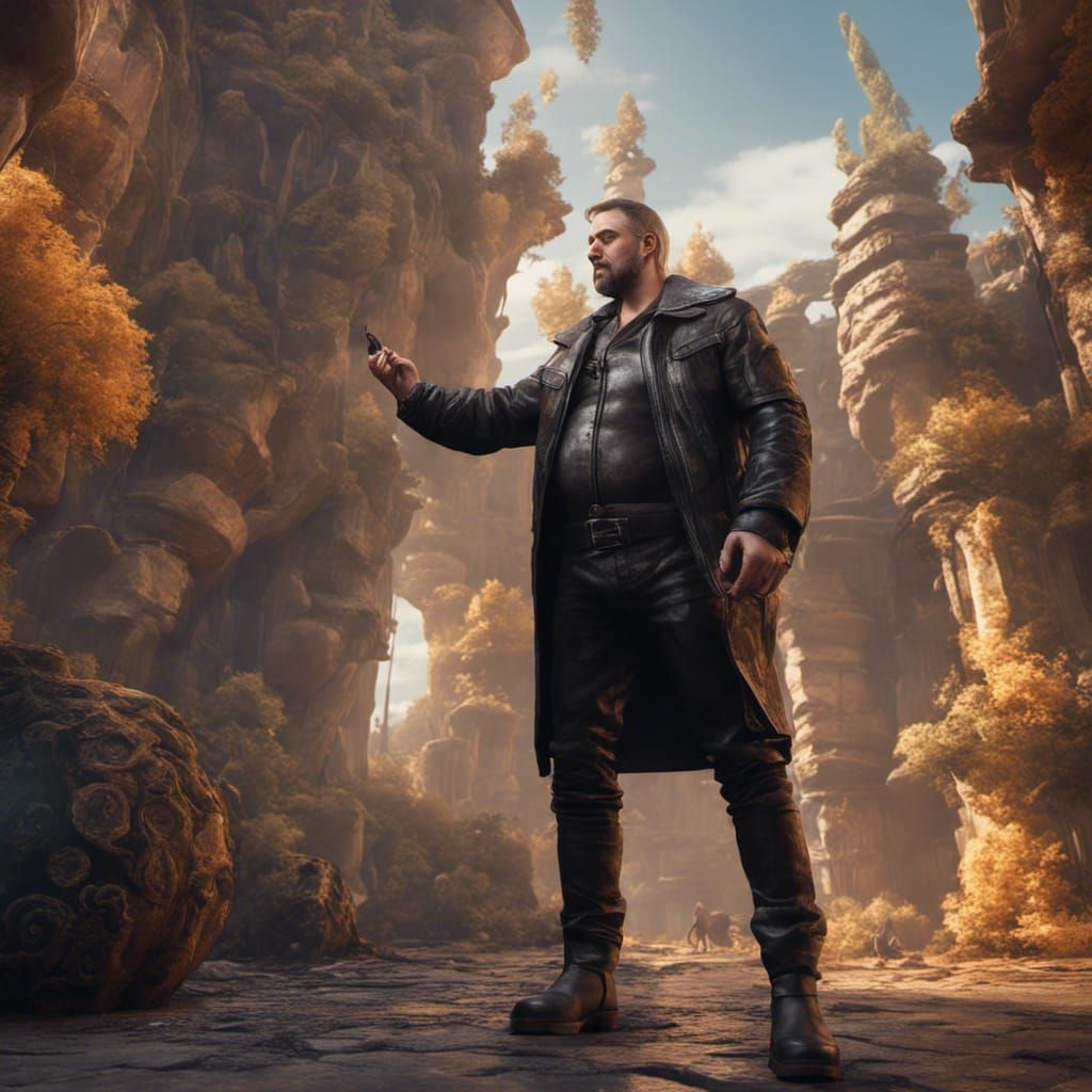 Caucasian Warrior in Leather Armor