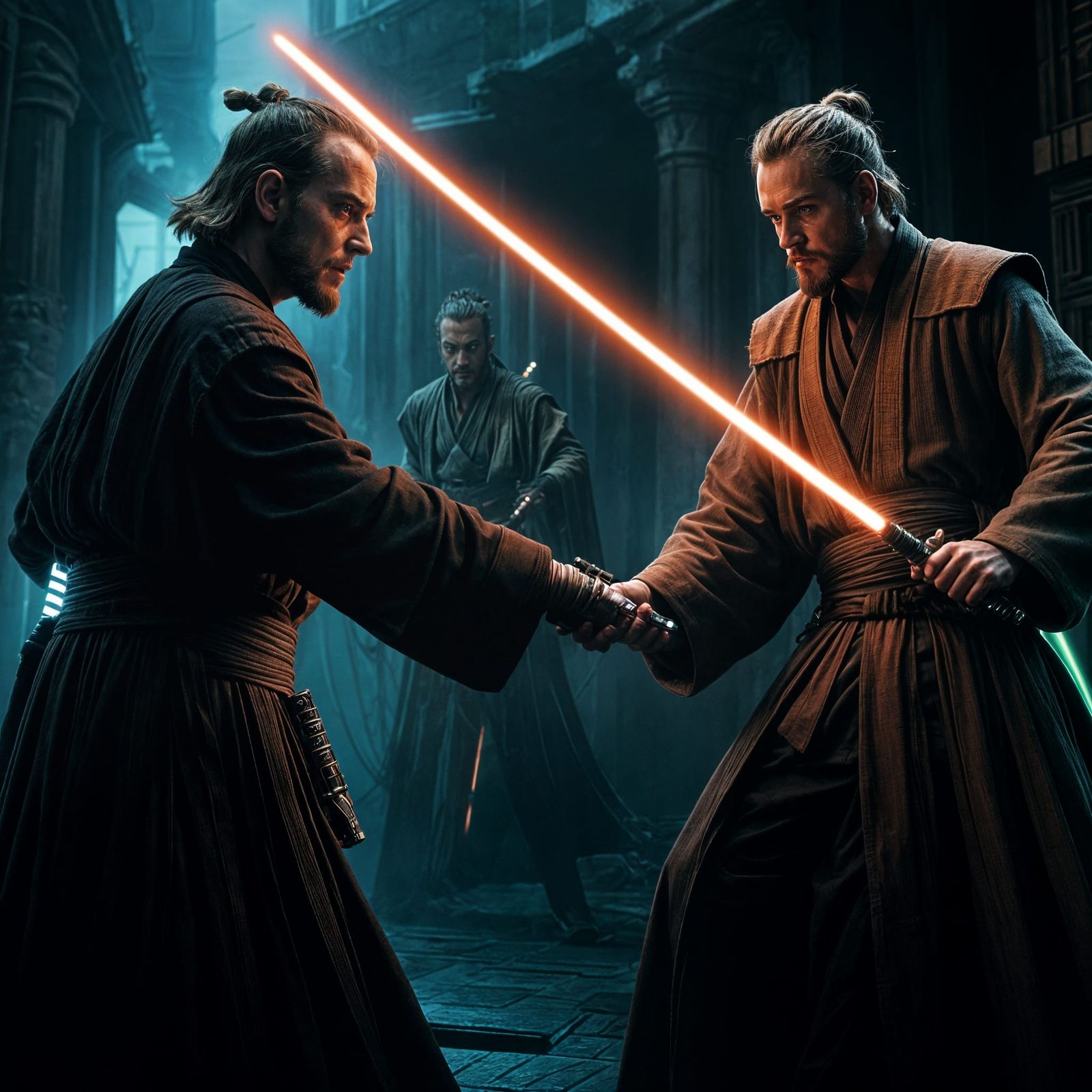 Epic Star Wars Lightsaber Duel: Qui-Gon vs Darth Maul