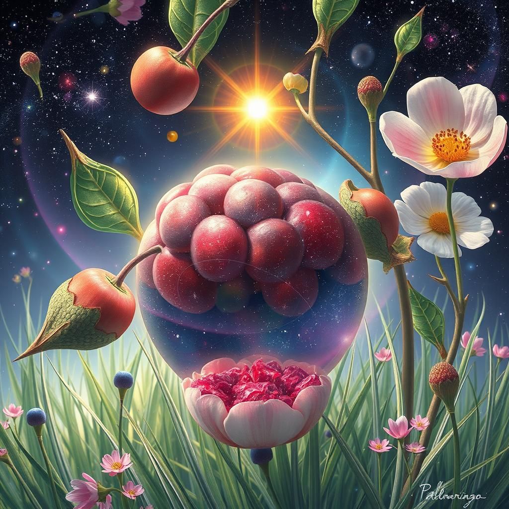 Cosmic Garden of Strange Fruits: Holographic Illustration