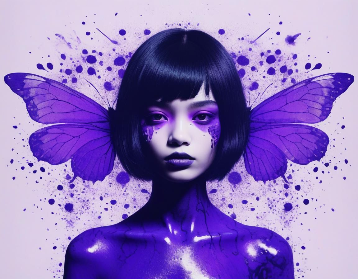 Mundane Frank in Ethereal Cyber Violet Art