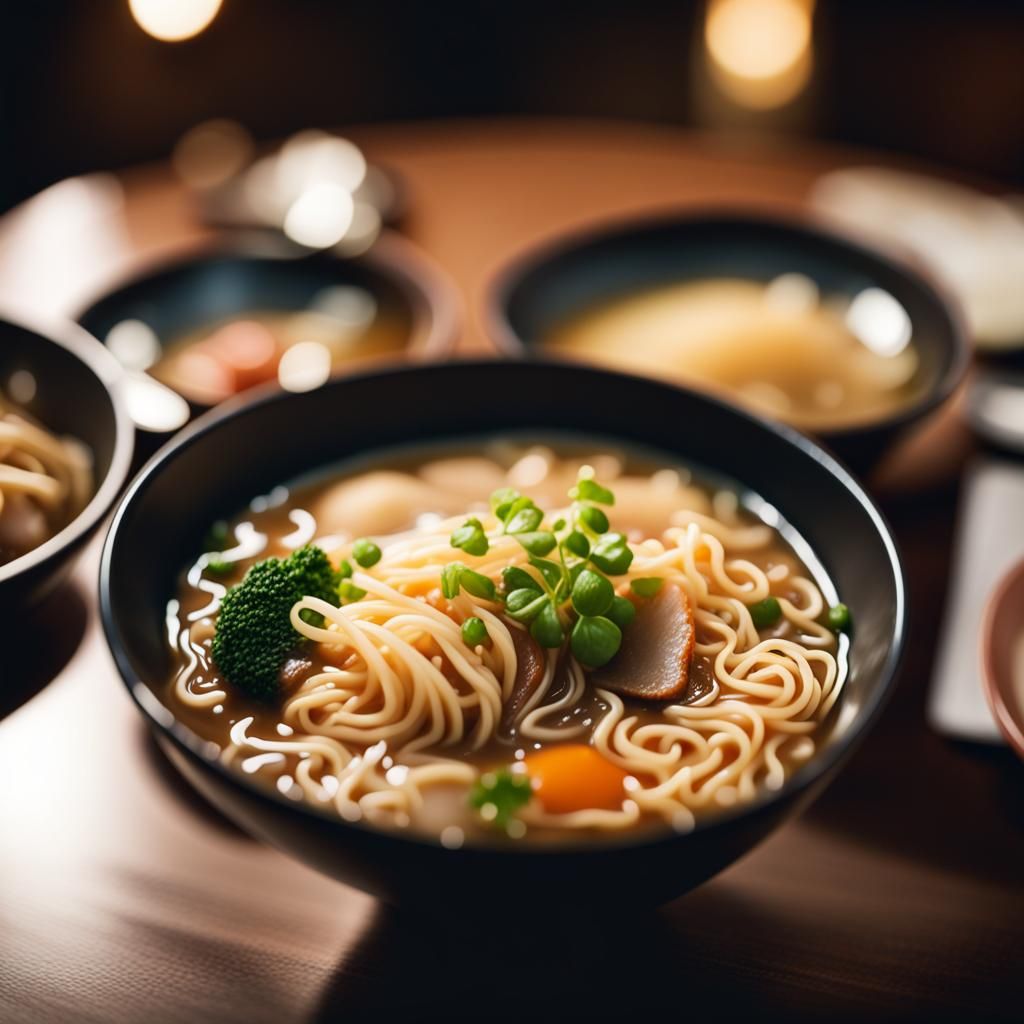 Delicious Ramen Bowl in Sharp Focus