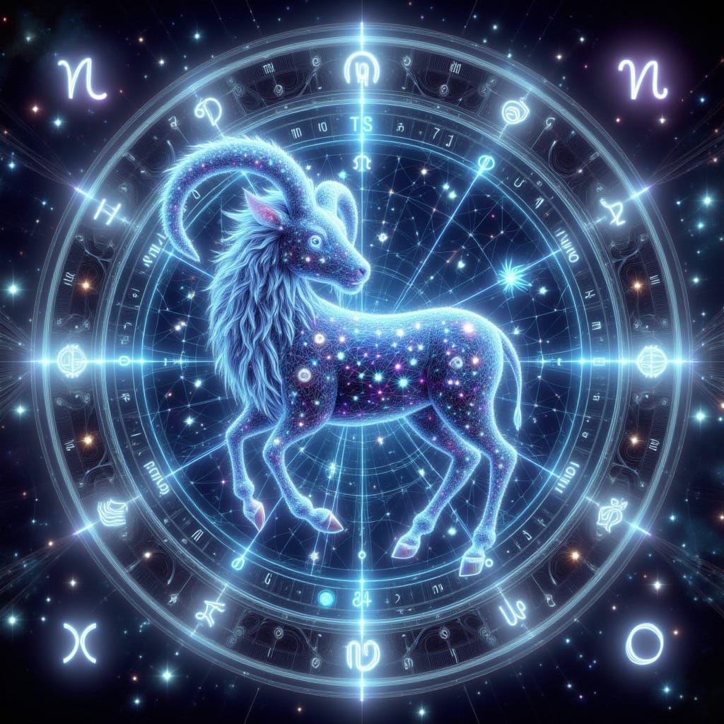 Aquarius Zodiac Sign in Digital Art