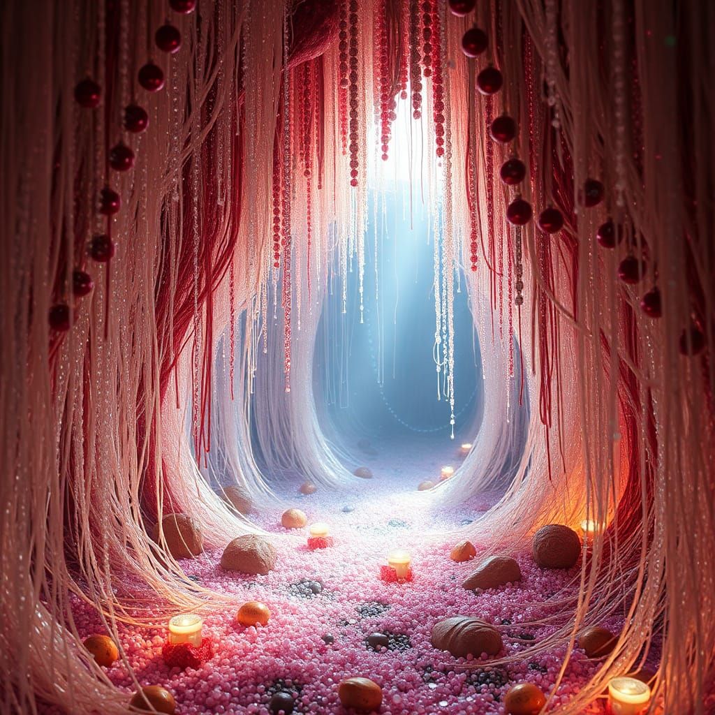 Opalescent Cave of Jewels and Sparkling Light