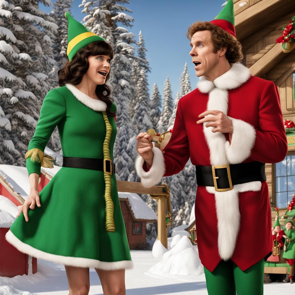 Buddy the Elf and Jovie at North Pole