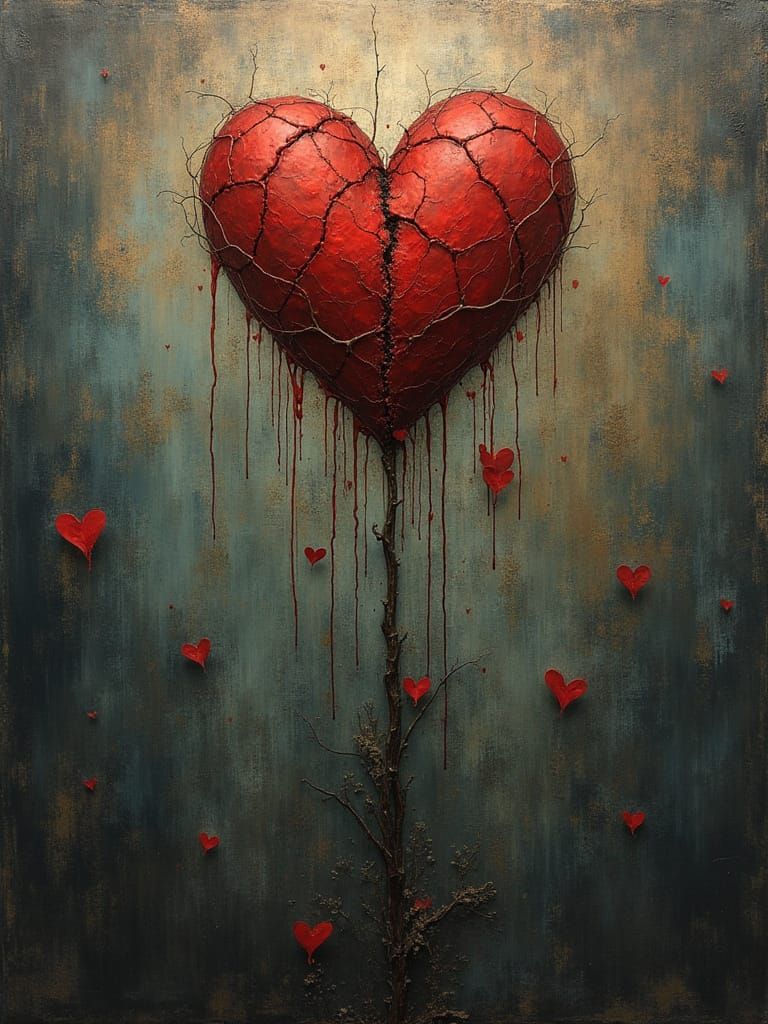 Endless Minutiae Eldritch Embossing a Broken Heart is Blind But Neverending