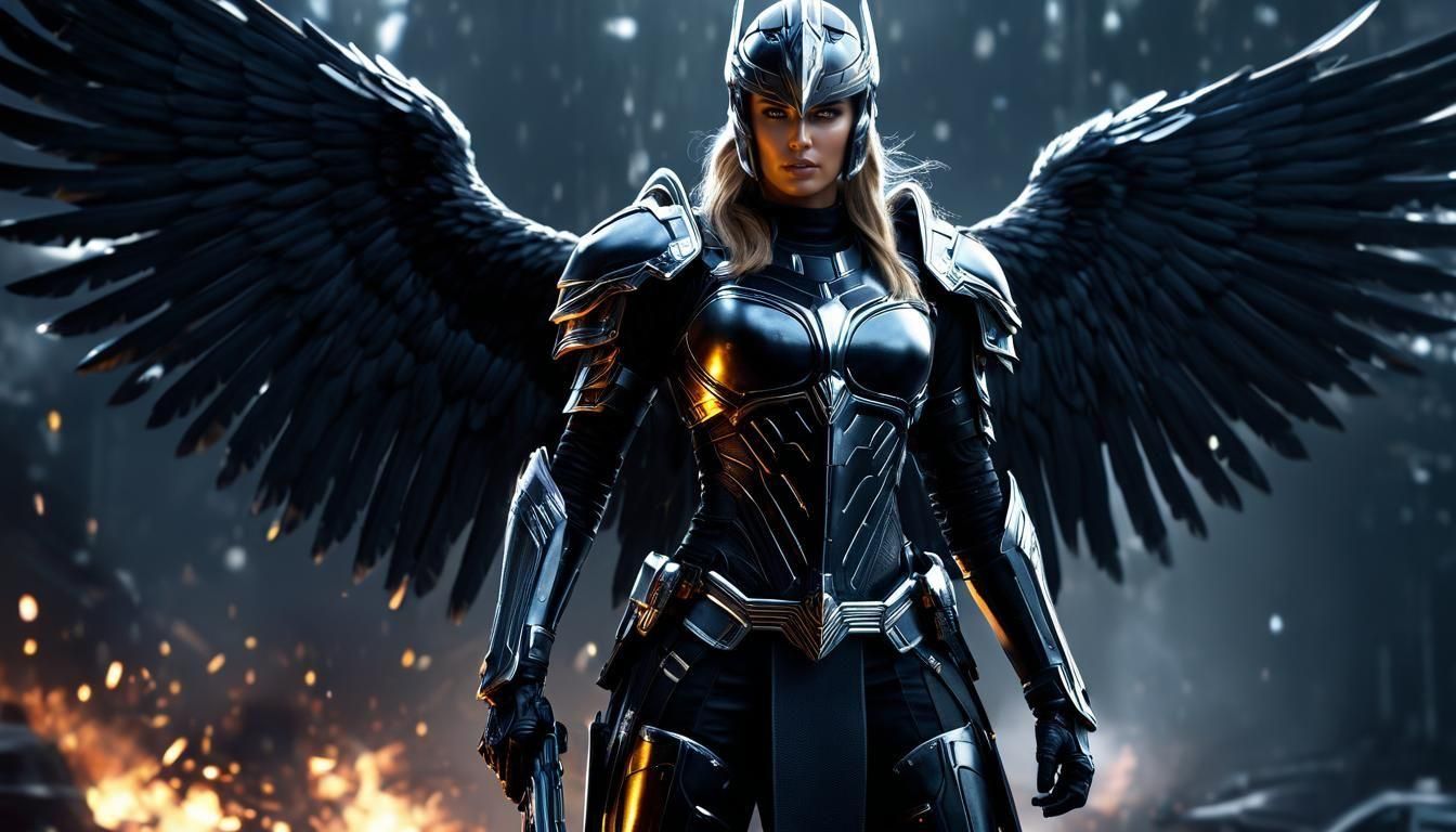 Dark Valkyrie T-800 Concept Art in 8k