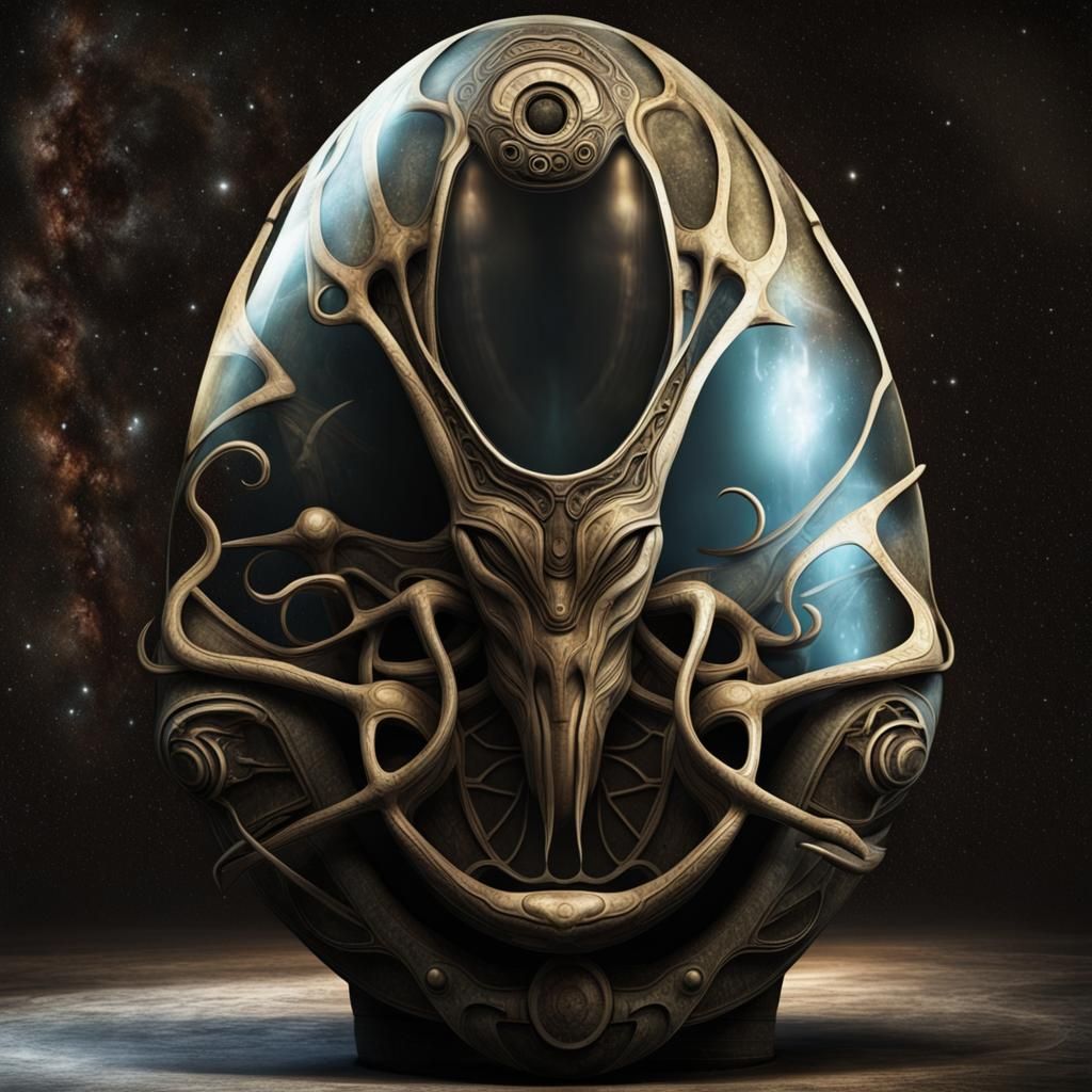 Intricate Alien Design with Extraterrestrial Symbols