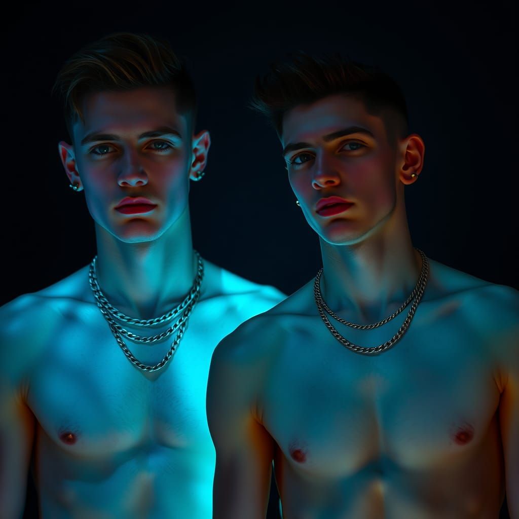 Bioluminescent Models in Surreal Fashion Aesthetic