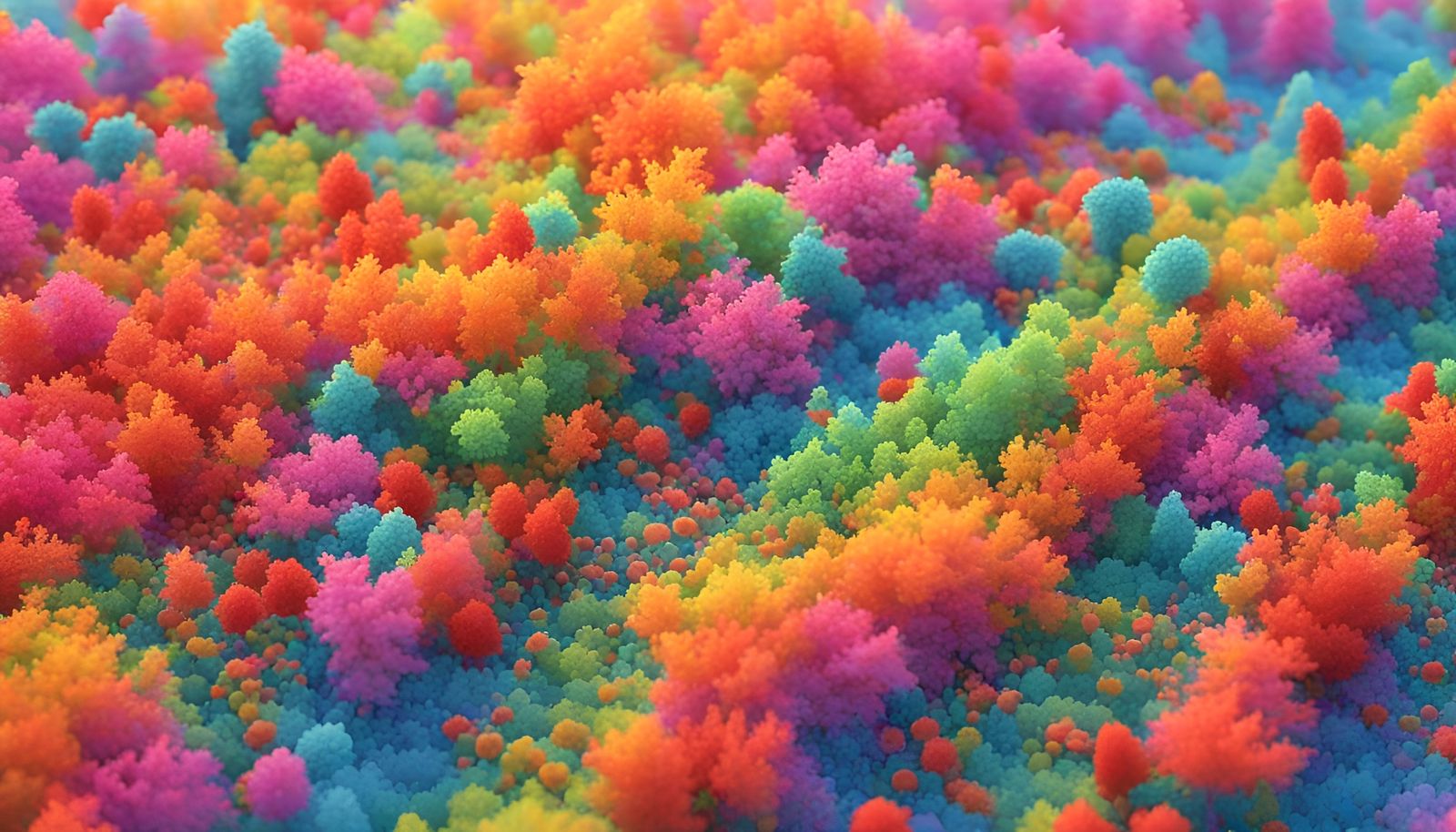 Psychedelic Summer: Abstract Neo-3D Art