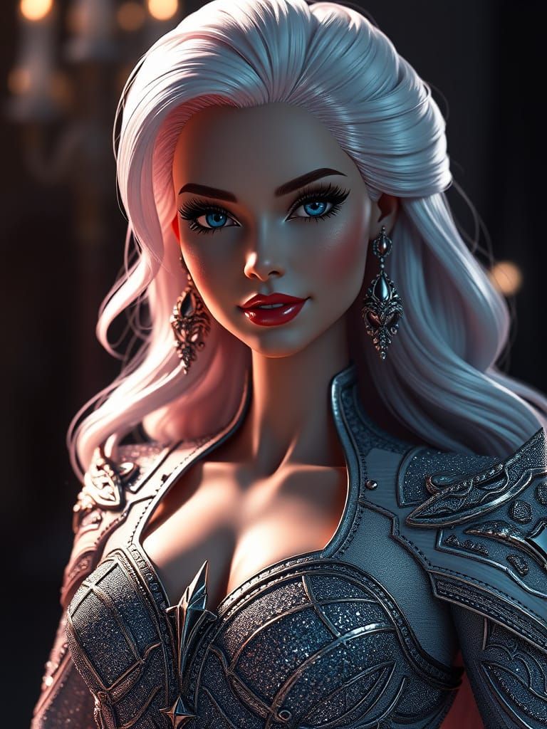 Emma Frost as Barbie Doll: Realistic Digital Art